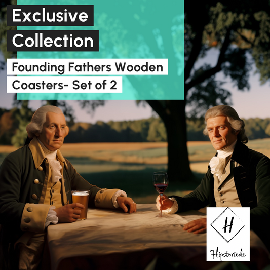 Founding Fathers Wooden Coasters- Set of 2